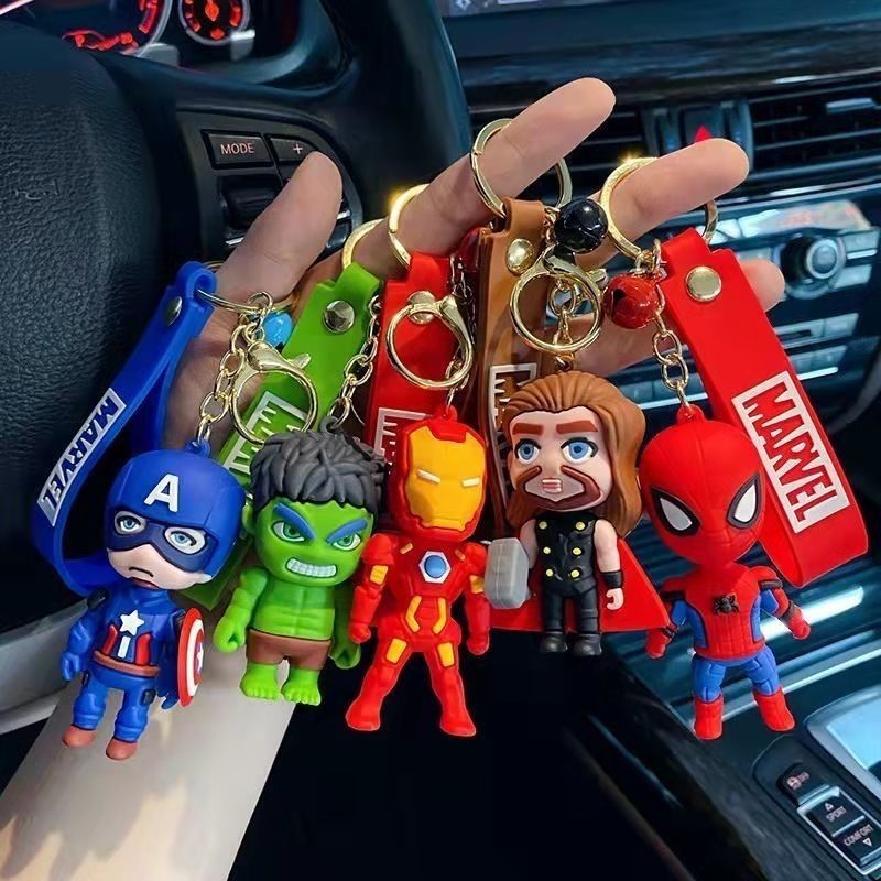 Car Accessories Wholesale - New Marvel Car Keychain Anime Superman