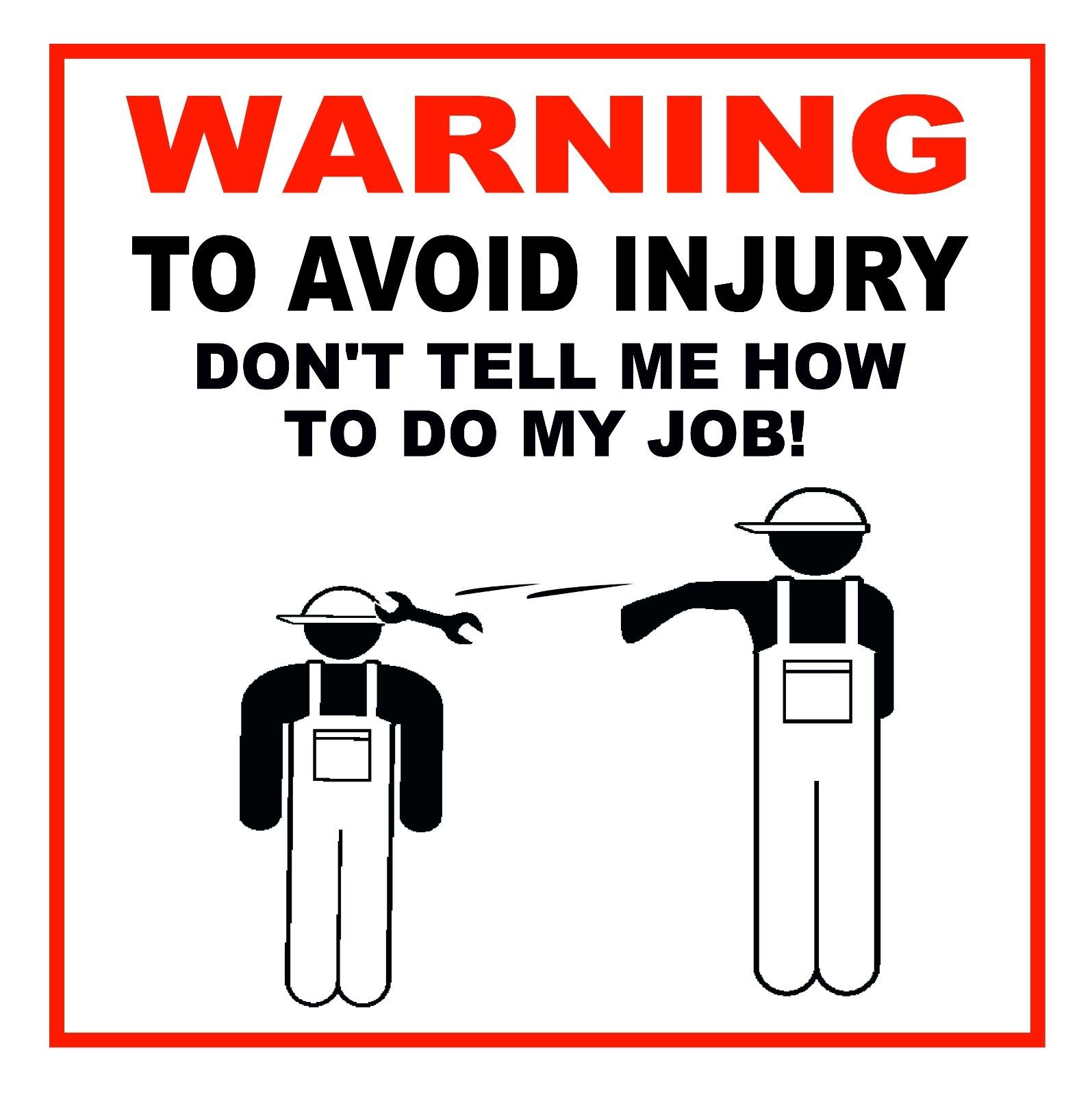 HARD HAT STICKERS WARNING TO A - Car Accessories Job recensione e prezzo