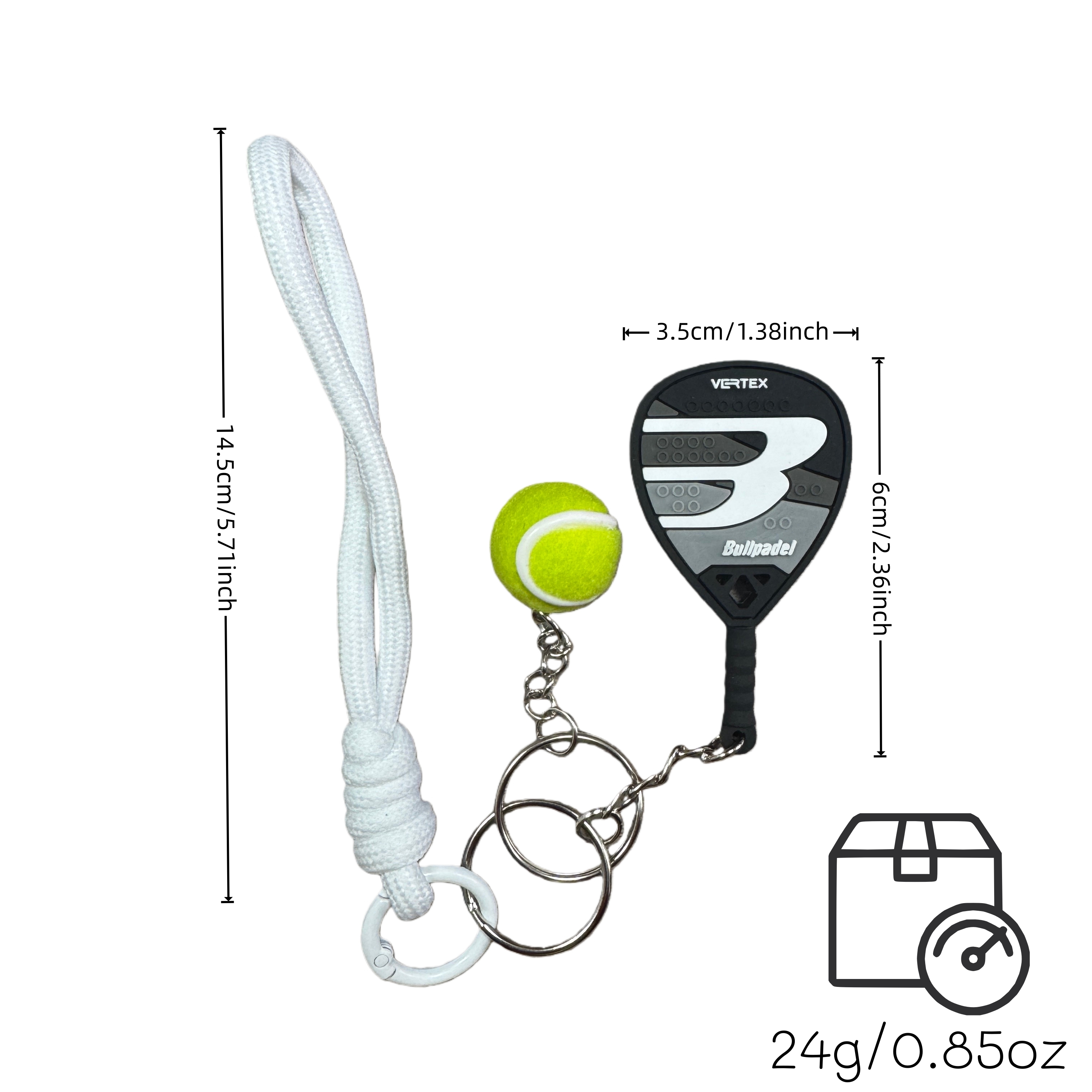 Mini Tennis Racket Keychain, D - Car Accessories Must Have recensione e prezzo