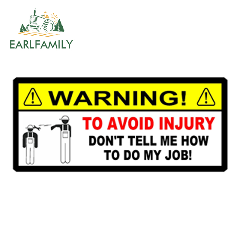 EARLFAMILY 13cm x 5.7cm WARNIN - Car Accessories Job recensione e prezzo